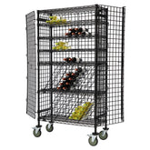 14"d Black Wine Security Carts