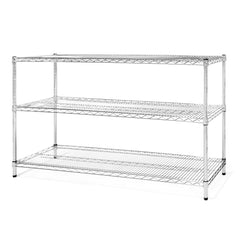 10"d x 34"h Chrome Wire Shelving w/ 3 Shelves