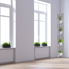10"d x 30"w Chrome Wire Shelving w/ 5 Shelves