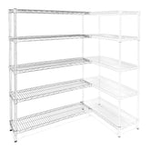 10"d x 42"w Wire Shelving Add-Ons w/ 5 Shelves