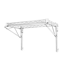 14"d Wall-Mounted Wire Shelving w/ 1 Shelf
