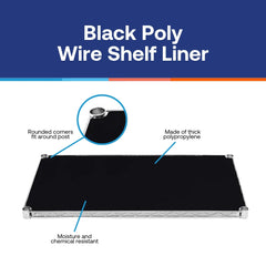 12"d Black Poly Liners - 4-Pack