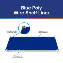 14"d Blue Poly Liners - 4-Pack
