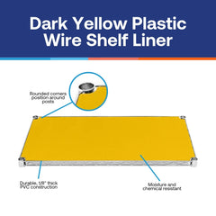 12"d Plastic Wire Shelf Liners 2-Pack - Dark Yellow