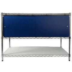 14"d x 48"w x 13"h Sliding Door Wire Shelving Enclosures