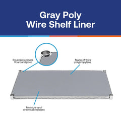 14"d Gray Poly Liners - 4-Pack