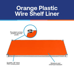 12"d Plastic Wire Shelf Liners 2-Pack - Orange