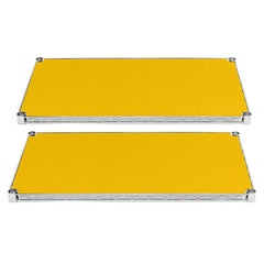 12"d Plastic Wire Shelf Liners 2-Pack - Dark Yellow