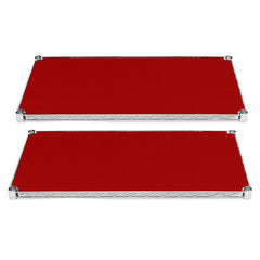 12"d Plastic Wire Shelf Liners 2-Pack - Red