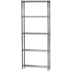 10"d x 24"w Chrome Wire Shelving w/ 5 Shelves