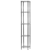12"d x 12"w Chrome Wire Shelving w/ 5 Shelves
