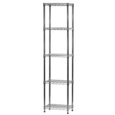12"d x 18"w Chrome Wire Shelving w/ 5 Shelves