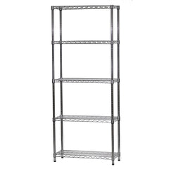 12"d x 30"w Chrome Wire Shelving w/ 5 Shelves
