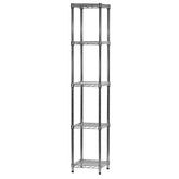 14"d x 14"w Chrome Wire Shelving w/ 5 Shelves