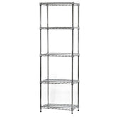 14"d x 24"w Chrome Wire Shelving w/ 5 Shelves