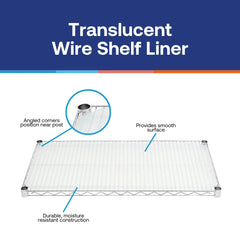 14"d Translucent Shelf Liners - 2-Pack