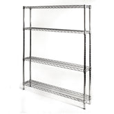 10"d x 42"w Chrome Wire Shelving w/ 4 Shelves