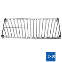 12"d x 30"w Chrome Wire Shelving w/ 4 Shelves