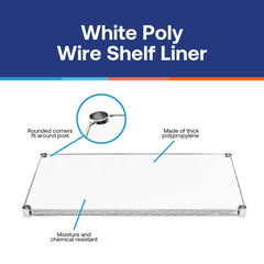 14"d White Poly Liners - 4-Pack