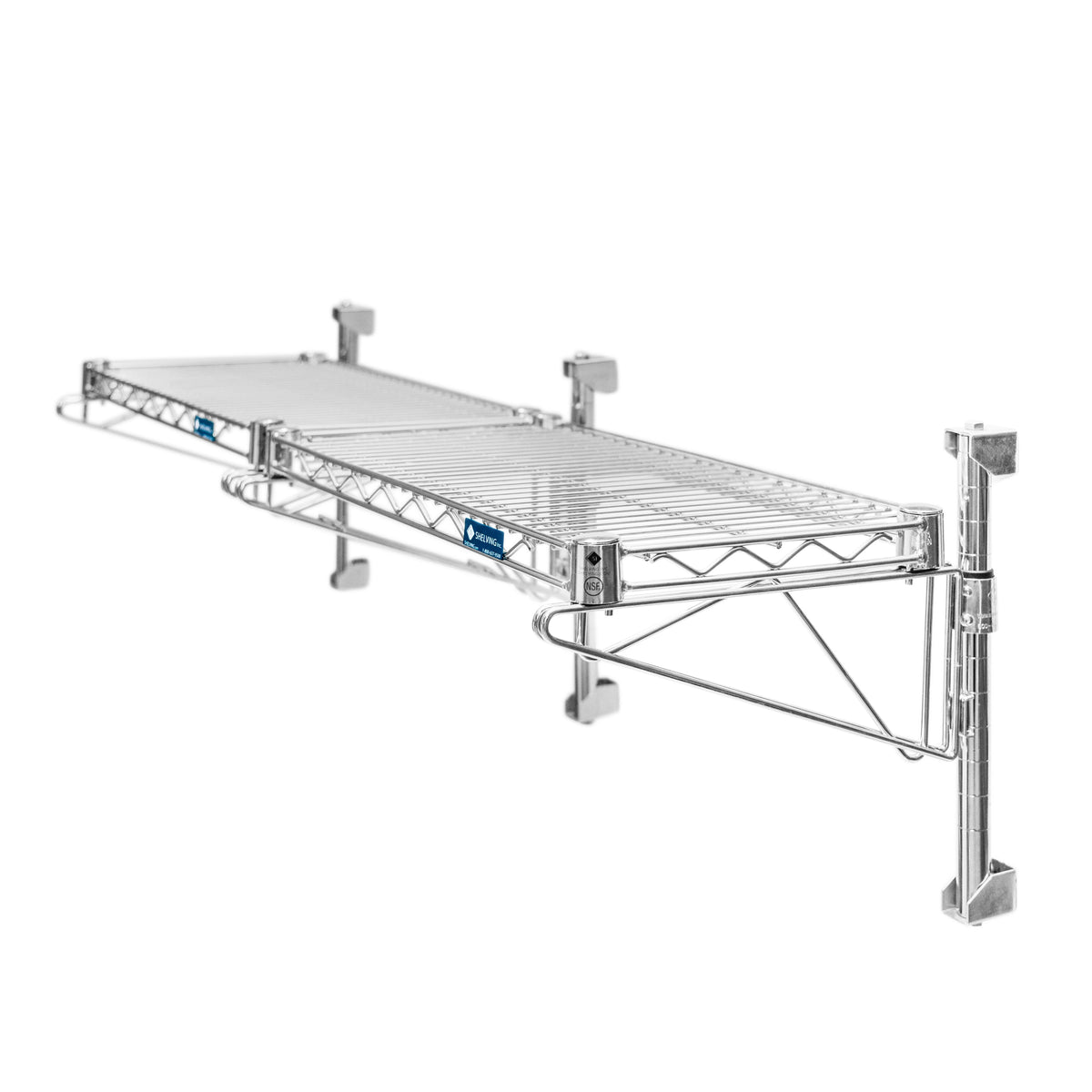 14"d Adjustable Wall Mounted Wire Shelf Add On Kit