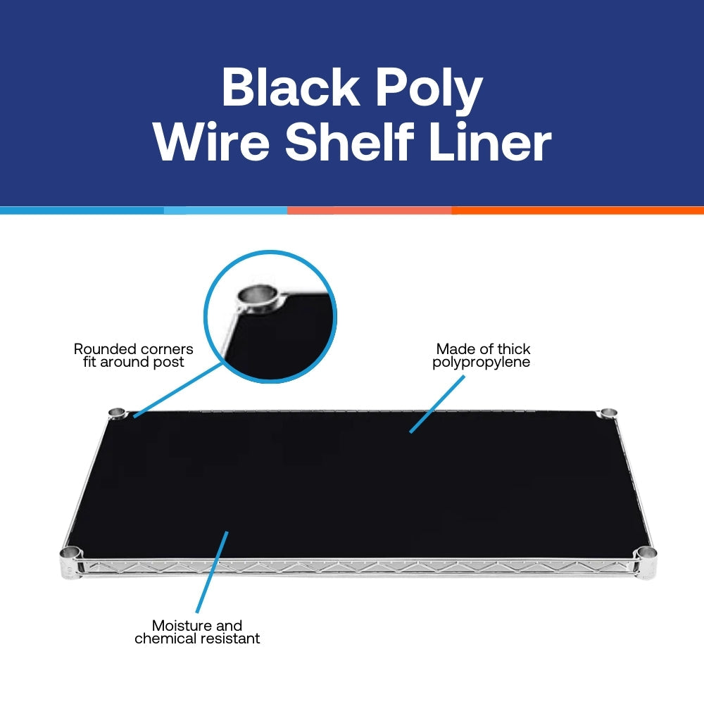 10"d Black Poly Liners - 4-Pack