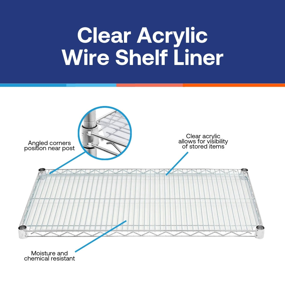14"d Acrylic Wire Shelf Liners - 2-Pack