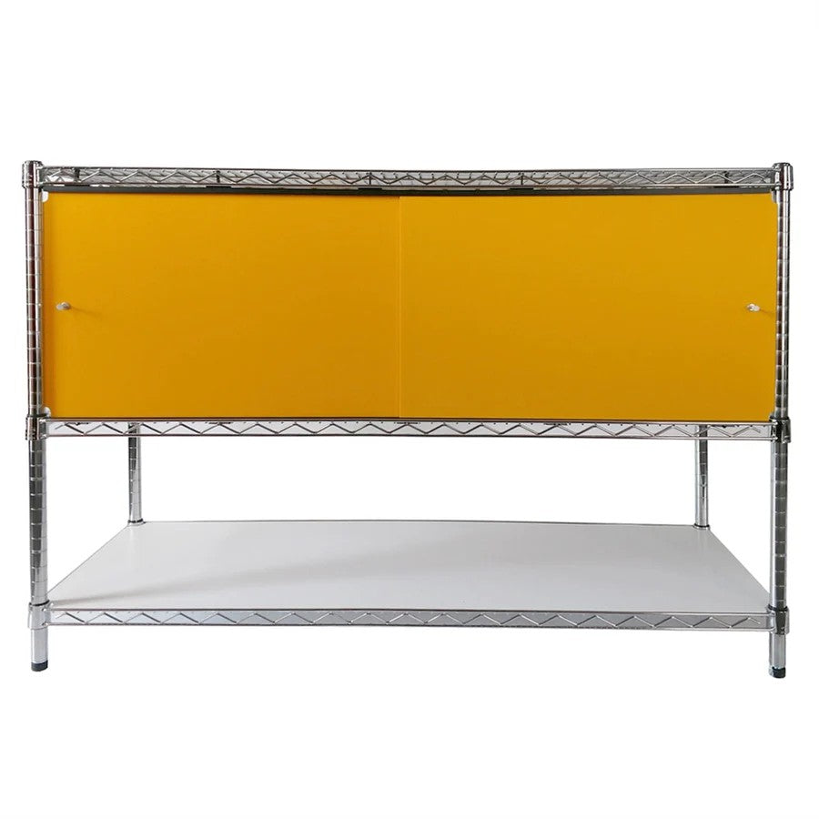 14"d x 36"w x 16"h Sliding Door Wire Shelving Enclosures