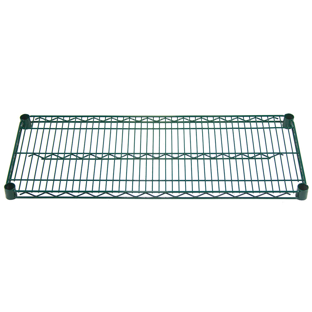 18"d 3-Tier Green Wire Shelving