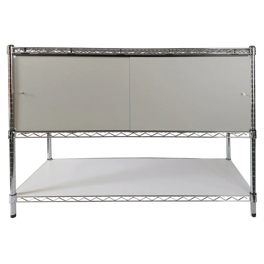 14"d x 36"w x 13"h Sliding Door Wire Shelving Enclosures