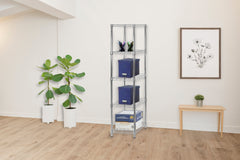 14"d x 18"w Chrome Wire Shelving w/ 5 Shelves