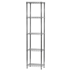 12"d x 18"w Chrome Wire Shelving w/ 5 Shelves
