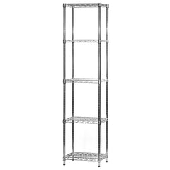 14"d x 18"w Chrome Wire Shelving w/ 5 Shelves