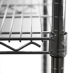 14"d x 36"w Chrome Wire Shelving w/ 4 Shelves