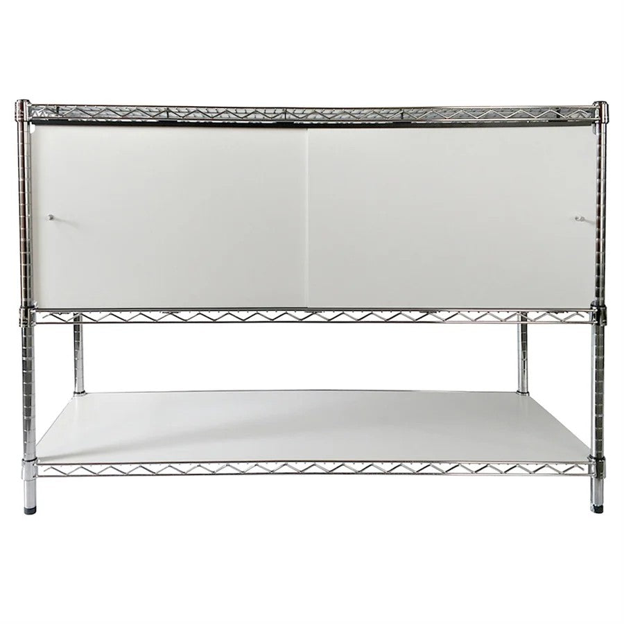 14"d x 36"w x 13"h Sliding Door Wire Shelving Enclosures